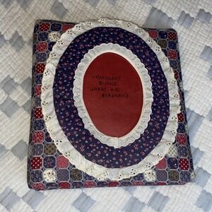 3 Ring Binder Photo Album Hand Made Padded & Fabric And Lace Covered